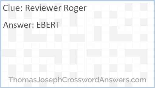 Reviewer Roger Answer