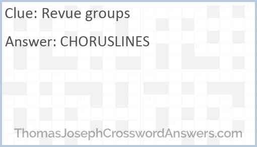 Revue groups Answer