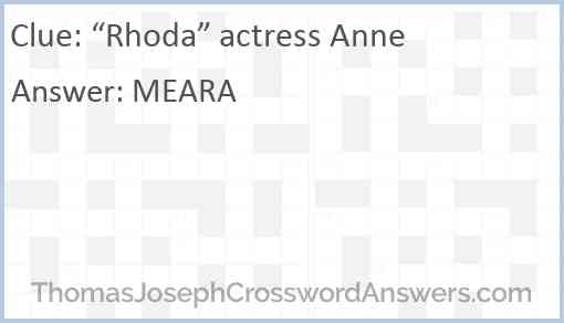 “Rhoda” actress Anne Answer