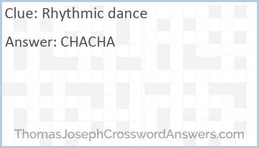 Rhythmic dance Answer