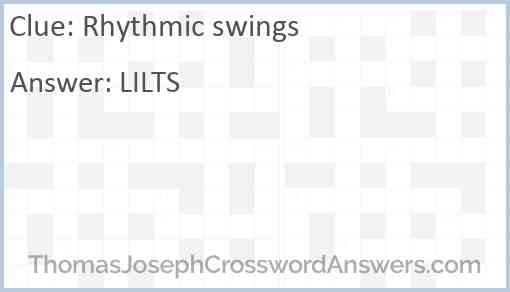 Rhythmic swings Answer