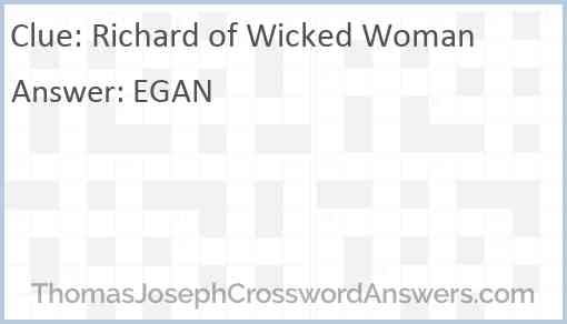 Richard of Wicked Woman Answer