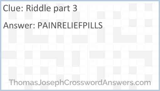 Riddle part 3 Answer