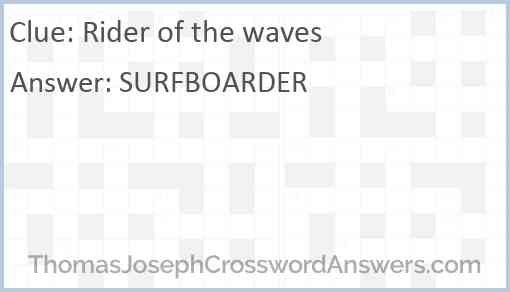 Rider of the waves Answer