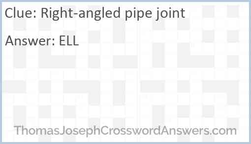 Right-angled pipe joint Answer