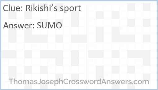 Rikishi’s sport Answer