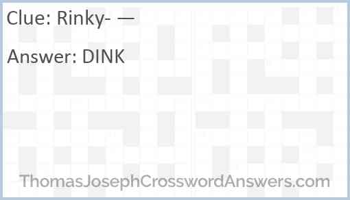 Rinky- — Answer