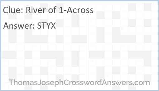 River of 1-Across Answer