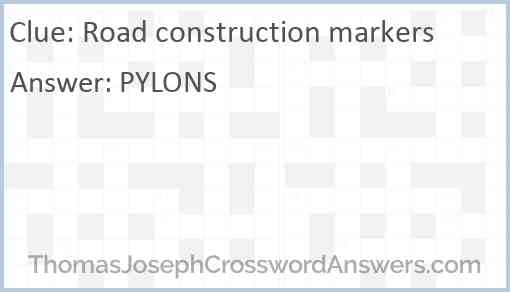 Road construction markers Answer