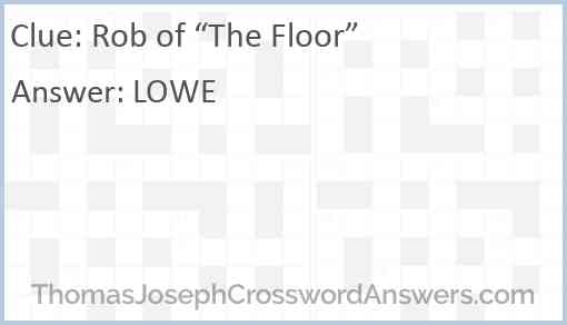 Rob of “The Floor” Answer