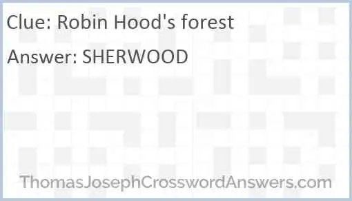 Robin Hood's forest Answer