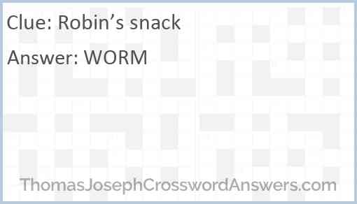 Robin’s snack Answer