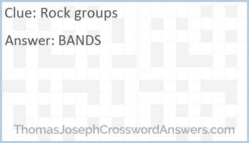 Rock groups Answer