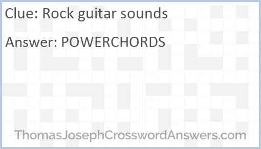 Rock guitar sounds Answer