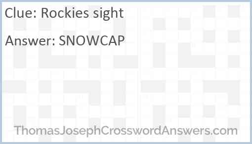 Rockies sight Answer