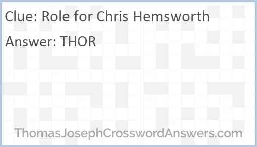 Role for Chris Hemsworth Answer