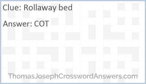 Rollaway bed Answer