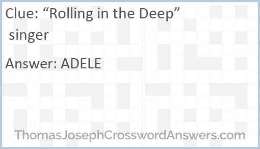 “Rolling in the Deep” singer Answer