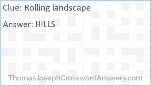 Rolling landscape Answer