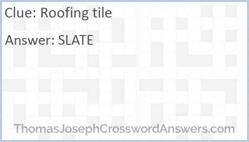 Roofing tile Answer