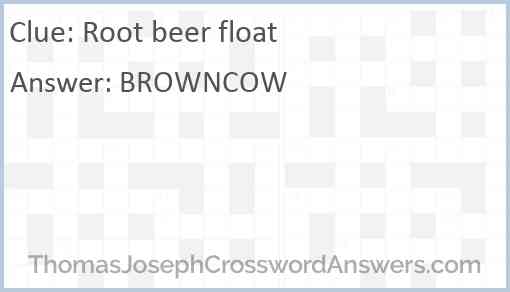 Root beer float Answer