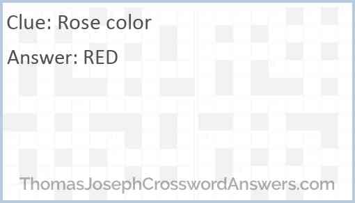 Rose color Answer