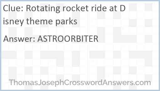 Rotating rocket ride at Disney theme parks Answer