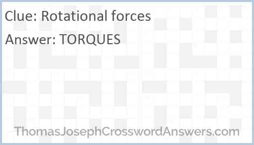 Rotational forces Answer
