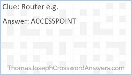 Router e.g. Answer