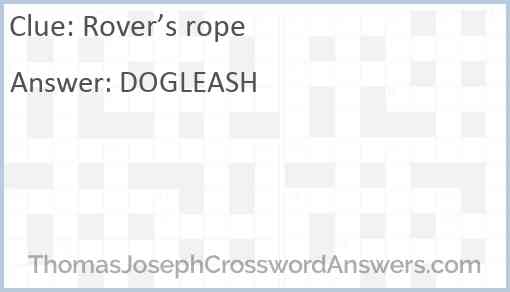 Rover’s rope Answer