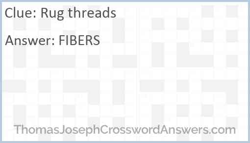 Rug threads Answer