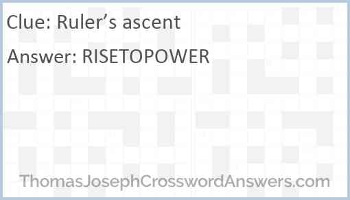 Ruler’s ascent Answer