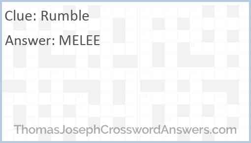 Rumble Answer