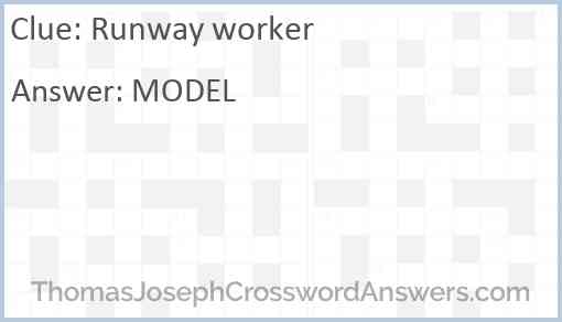 Runway worker Answer