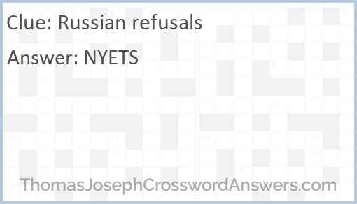 Russian refusals Answer