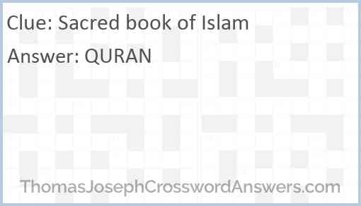 Sacred book of Islam Answer