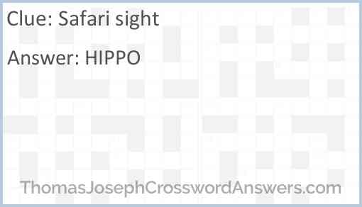 Safari sight Answer