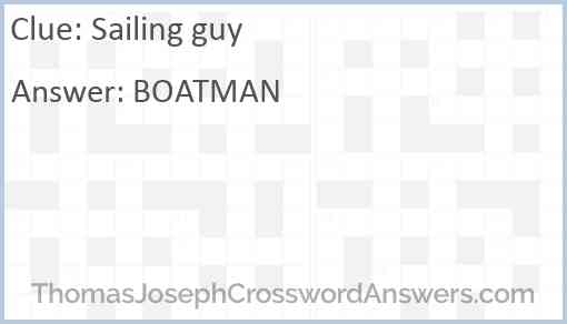 Sailing guy Answer