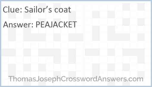 Sailor’s coat Answer