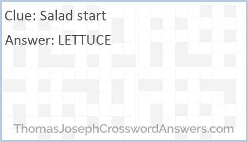 Salad start Answer