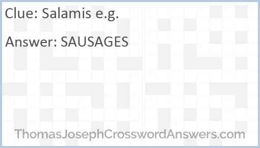 Salamis e.g. Answer