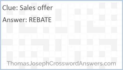 Sales offer Answer