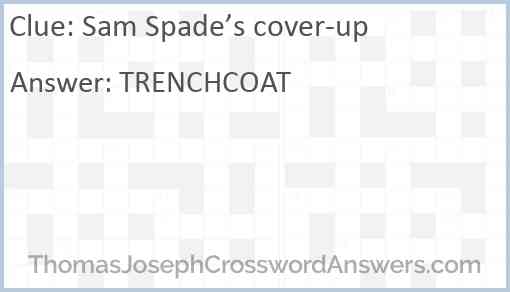 Sam Spade’s cover-up Answer