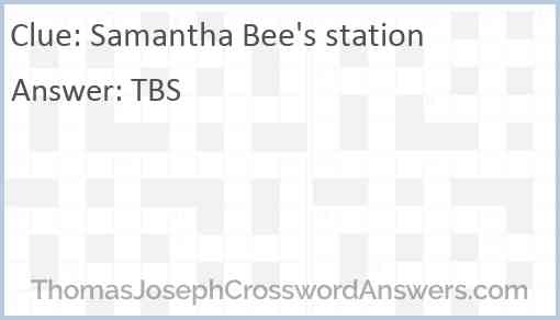 Samantha Bee’s station Answer