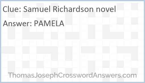 Samuel Richardson novel Answer