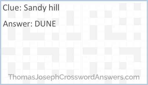 Sandy hill Answer