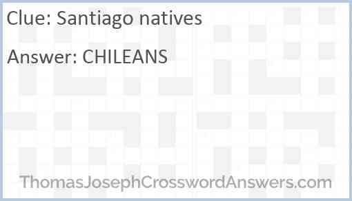 Santiago natives Answer