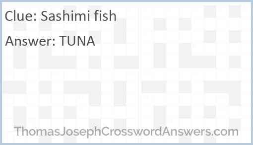 Sashimi fish Answer