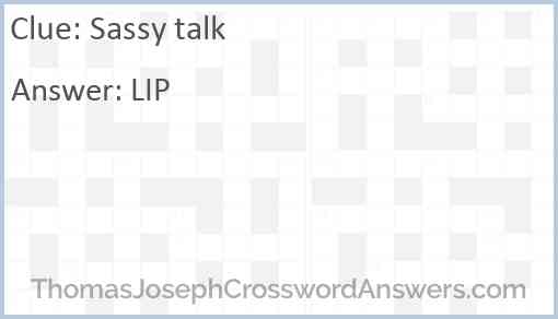 Sassy talk Answer
