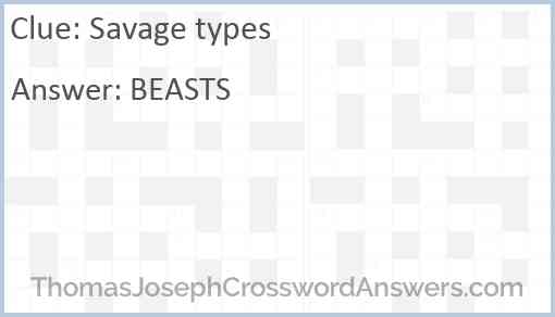 Savage types Answer
